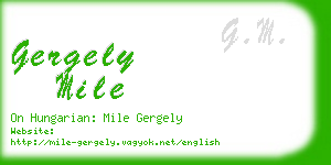 gergely mile business card